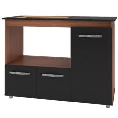 Imagem de Balcao Para Cooktop 4 Bocas 114cm 9470 Savana Preto Mobbs Savana Preto