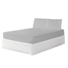 Imagem de Jogo De Lençol Solteiro 2 Peças Paris 100% Algodão Percal 150 Fios Cor:cinza