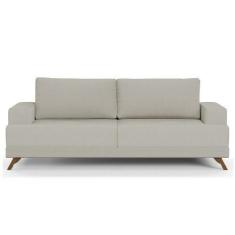 Imagem de Sofá 180cm 3 Lugares Pés Curvos Santi Linho D05 Bege - Mpozenato