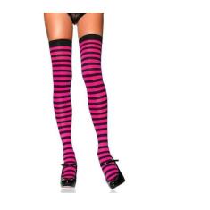 Imagem de Fantasia Meião Rosa e Preto 7/8 listrada Adulto