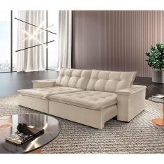 Imagem de Sofá Estilo Linho 02 Módulos De 120m B25cm Meu Sofá Online A302 Linho Branco