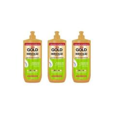 Imagem de Creme Para Pentear Niely Gold 500ml Hidrataçao-Kit C/3Un
