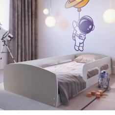 Imagem de Cama Infantil Montessoriana com Colchão Jardim Gazin Movelbras, Fume/M