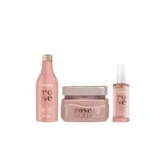 Imagem de Kit Hobety Rose Shampoo 300Ml+Máscara 300Gr+Serum Gold 60Ml