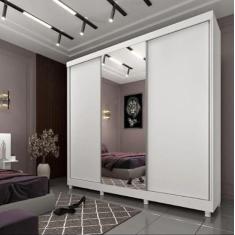 Imagem de Guarda Roupa Casal 3 Portas 4 Gavetas Somalia com Porta Espelho Espresso Tcil Móveis