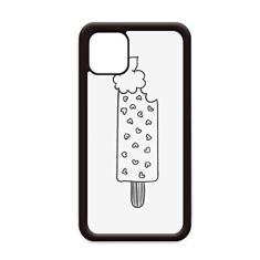 Imagem de Black Outline Heart Picolés sorvete para iPhone 12 Pro Max Capa para Apple Mini Mobile Case
