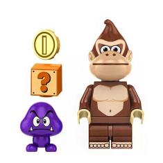 Imagem de Boneco Donkey Kong Macaco Super Mario Bros Bloco De Montar