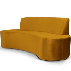 Imagem de Sofá 4 Lugares 260 cm Bélgica Veludo Mostarda