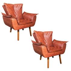 Imagem de Kit 02 Poltronas Opala Nozes
