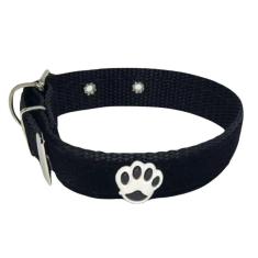 Imagem de Coleira Camurça Aplique Cachorro Nicapet 25Mm Cor Preta Nº 5