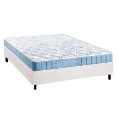 Imagem de Cama Box Casal: Colchão Espuma Anjos Querubim + Base Crc Courano White(138X188)