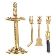 Imagem de Conjunto complementar de lareira com acessórios em miniatura Dolls House