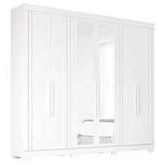 Imagem de Guarda Roupa Panan Cecilia 6 Portas Com Espelho - Branco