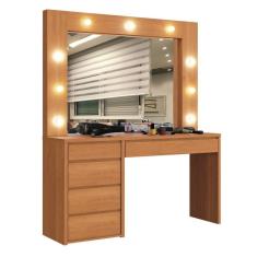 Imagem de Camarim Anne 5 Gavetas 9 Lampadas Led Mavaular Naturale