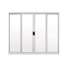 Imagem de Janela 4 Folhas De Correr s/ Grade 1,00 X 2.00 Alumínio Branco Linha Modular - Hale