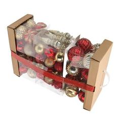 Imagem de Bolas de Natal Multicoloridas Brilhantes, 34 Peças de Enfeites de árvore Inquebráveis ​​de 2,36 Polegadas, Fáceis de Pendurar Com Ganchos, Decorações de Bola de Natal Rongyuxuan