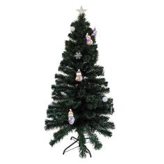 Imagem de Arvore de Natal Fibra Ótica Natalino 1 metro 20cm Decoração Estrela Led Colorido 125 Galhos