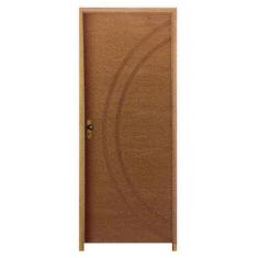 Imagem de Kit Porta de Madeira Semi-Oca Concept 11 Rodam Padrão Imbuia - Lado Di