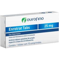 Imagem de Antimicrobiano Ouro Fino Enrotrat Tabs De 10 Comprimidos - 25 Mg