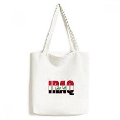 Imagem de Bolsa de lona com nome da bandeira do país, bolsa de compras casual