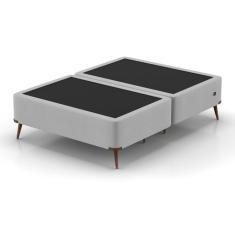 Imagem de Base para Cama Box Casal com Entrada USB Night (45x138x188 cm) Suede Cinza