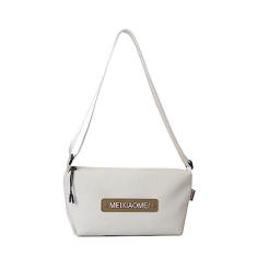 Imagem de Bolsa feminina de lona, bolsa transversal, casual, Hobo, bolsa de ombro pequena, bolsa de compras, Branco, Elegante, versátil