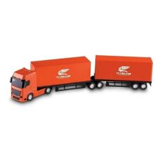 Caminhão Carreta Scania Baú Coca Cola 5 Eixos Brinquedo Madeira