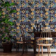 Imagem de Papel De Parede Adesivo ejo Retrô Roxo N05102 0,58X3,00M