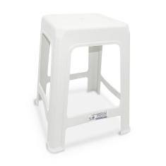 Imagem de Banqueta Banquinho Adulto Branca 100 Kg 45X32Cm Injeplastec