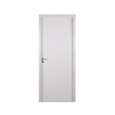 Imagem de Kit Porta de Madeira Lisa 215x64cm com Batente de MDF Ultra 10cm Melamínico MGM Branco
