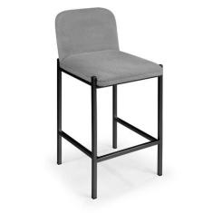 Imagem de Banqueta Cássia em Aço Carbono Preto - Drop mobiliário