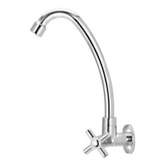 Imagem de Torneira Bica Móvel Cozinha Abs Cromado Slim Parede 1/4 V