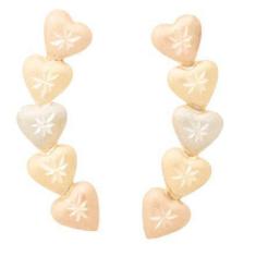Imagem de Brinco de ouro 18k Corações - Elegancy Joias