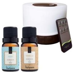 Imagem de Kit 2 Essências Via Aroma Baby e Vanilla + Difusor Aromático