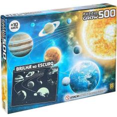 Imagem de Puzzle 500 Pecas Sistema Solar - Brilha No Escuro - Grow