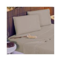 Imagem de Jogo De Lençol Queen 3 Peças 400 Fios Com Elástico Toque De Seda Detal