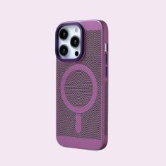 Imagem de Capa de telefone magnética de resfriamento de dissipação de calor para iPhone 15 14 Pro 11 13 12 Pro Max Grade respirável à prova de choque fina capa rígida para PC, T3, para iPhone 15Pro Max