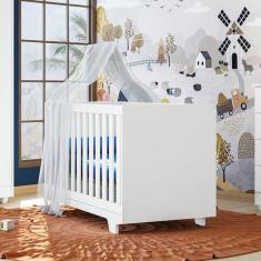 Imagem de Berço Mini Cama 100% MDF  com Colchão Life Tigus Baby Branco