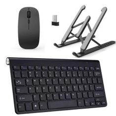 Imagem de Teclado Mouse Slim e Suporte Preto para Notebook Dell - Global Cases