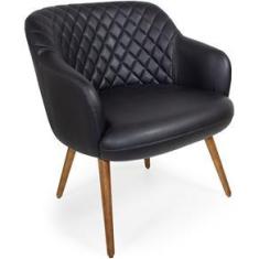 Imagem de Poltrona Decorativa Jade Pés Palito Corano Black - CasaePoltrona