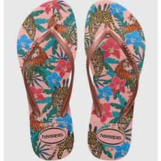 Imagem de Chinelo Dedo Casual Feminino Borracha Havaianas Slim Tropical