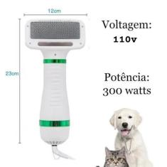 Imagem de Escova Secadora Pet Seca Alisa E Desembaraça Cão E Gato - Pet Grooming