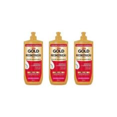 Imagem de Creme Para Pentear Niely Gold 500ml Reconstruçao-Kit C/3Un