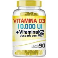 Imagem de Vitamina D3 10.000UI + Vitamina K2 100mcg com 90 cápsulas