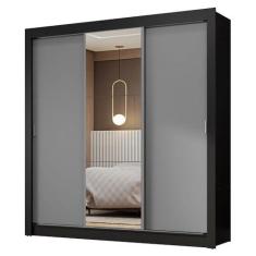 Imagem de Guarda-roupa Casal 3 Portas de Correr com Espelho Nobre Madesa