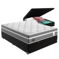 Imagem de Cama Box Baú Casal E Colchão Molas Ensacadas Berlim Probel - Preto