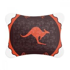Imagem de Moldura de quebra-cabeça com emblema de Canguru Sabor Austrália Decoração de imagem Enfeite de jogo