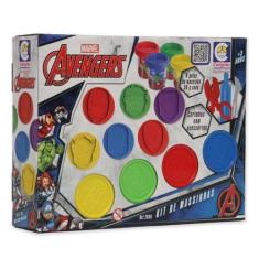 Imagem de Kit Massinha Modelar Carimbo Marvel Avengers 2698 Cotiplás