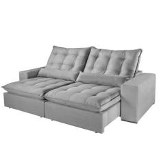 Imagem de Sofá Retrátil e Reclinável Luana 4 Lugares 2.50m Veludo Móveis Mix