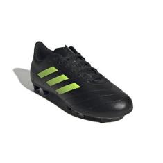 Imagem de adidas Tênis de futebol unissex infantil Goletto VIII Firm Ground, Preto/limão lúcido/preto, 17